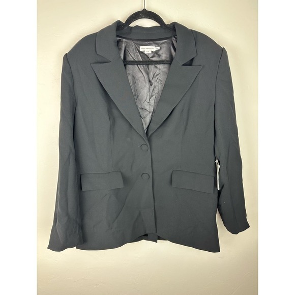 NWT Good American Drapery Boyfriend Black Blazer S/M (1/2) - Picture 1 of 7